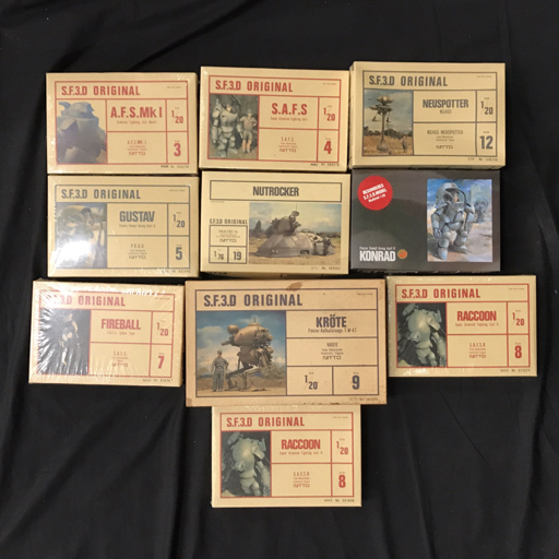 NITTO SF3D ORIGINAL RACCOON : GUSTAV : SAFS 1:20 等 未組立品 プラモデル現状品 未開封品 含 計10点セット